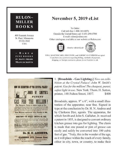 November 5, 2019 Recent Acquisitions