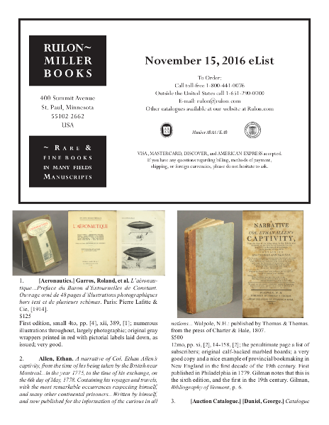 November 15, 2016 New Acquisitions