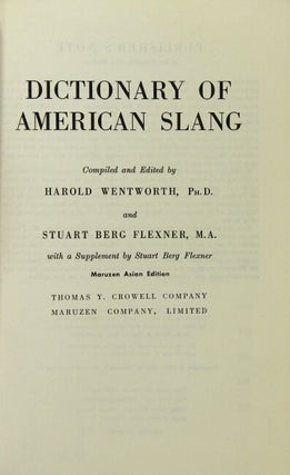 Dictionary of American slang...with a supplement.
