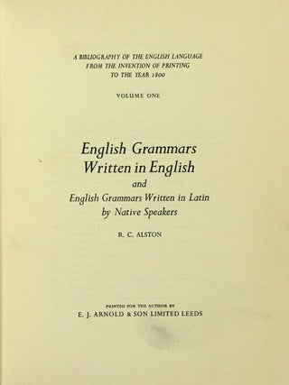 English grammars written in English and English grammars written in Latin by native speakers
