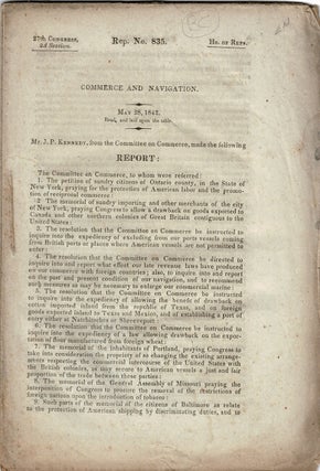 Item #12248 Commerce and navigation. May 28, 1842. Read, and laid upon the table. Mr. J.P....