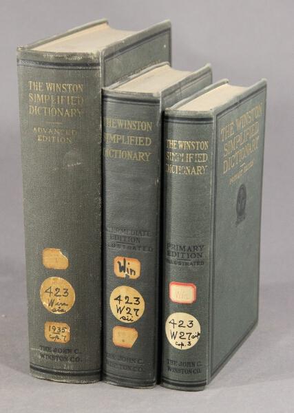 Item #1246 THE WINSTON SIMPLIFIED DICTIONARY. Three different models of this popular dictionary, as below.