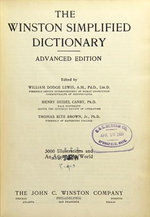 THE WINSTON SIMPLIFIED DICTIONARY. Three different models of this popular dictionary, as below.