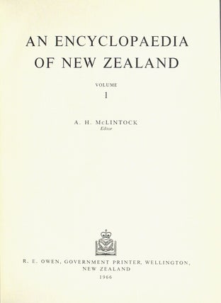 An encyclopaedia of New Zealand