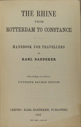 The Rhine from Rotterdam to Constance. Handbook for travellers.