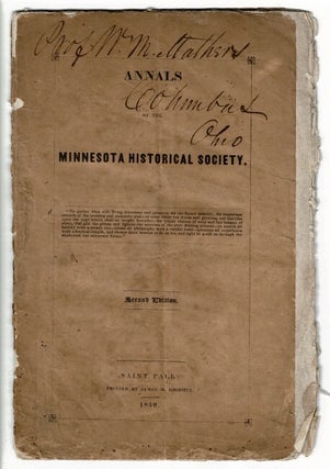Item #14634 Annals of the Minnesota Historical Society. Second edition. Minnesota Historical Society