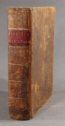 Item #14742 A dictionary of the English and Italian languages ... to which is prefixed, and...