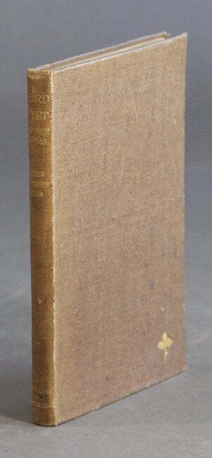 Item #15287 Lord Vyet and other poems. ARTHUR CHRISTOPHER BENSON.