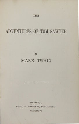 The adventures of Tom Sawyer. By Mark Twain