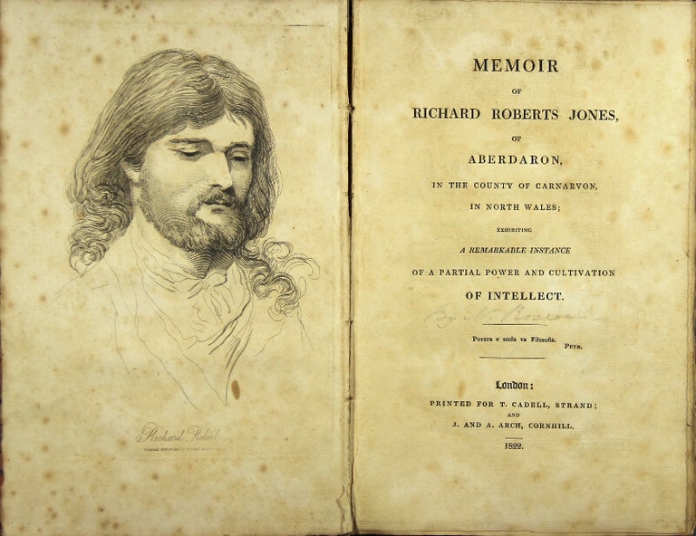 Item #16182 Memoir of Richard Robert Jones, of Aberdaron, in the county of Carnarvon, in North Wales; exhibiting a remarkable instance of a partial power and cultivation of intellect. [By William Roscoe.]. William Roscoe.