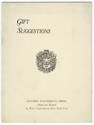 Item #16619 Gift suggestions. Oxford University Press, American branch