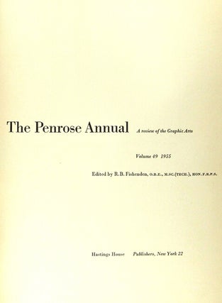 Fishenden, R.B., ed. The Penrose annual. (Vol. 49)