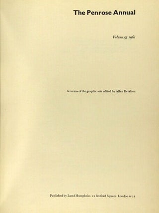 Delafons, Allan. The Penrose annual, 1961. (Vol. 55)