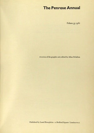 Delafons, Allan. The Penrose annual, 1961. (Vol. 55)