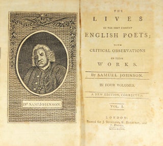 Item #19157 The lives of the most eminent English poets, with critical observations of their...