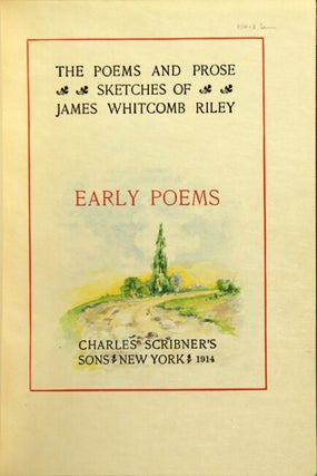 Item #19213 The poems and prose sketches. James Whitcomb Riley