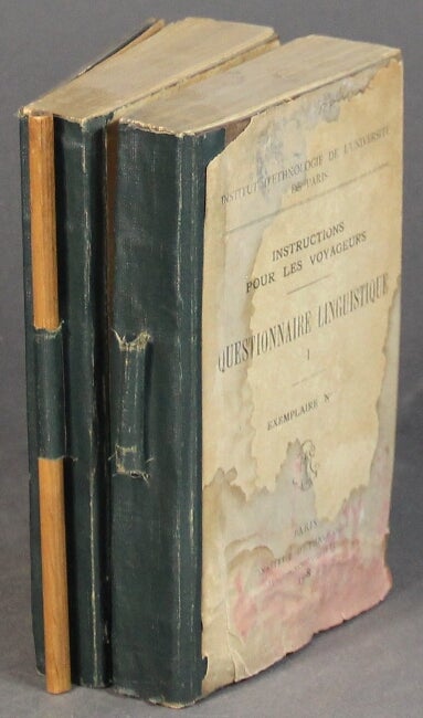 Item #19384 Instructions pour les voyageurs. Questionnaire linguistique [cover title].