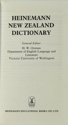 Heinemann New Zealand dictionary.