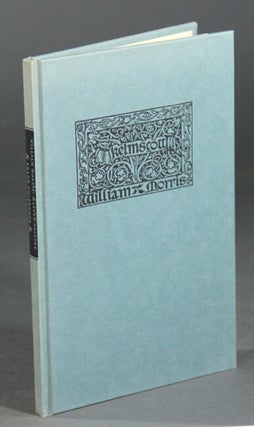 Item #20110 William Morris: master-printer. A lecture given on the evening of November 27,...
