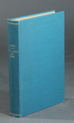 Item #20228 Catalogue of the very choice collection of books forming the library of William F....