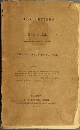 Item #20375 Love letters of Mrs. Piozzi, written when she was eighty, to William Augustus...