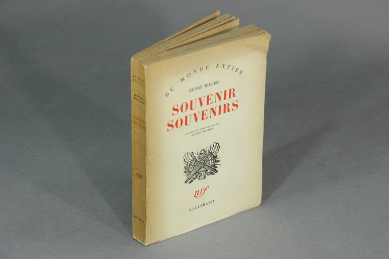 Item #20490 Souvenir souvenirs (remember to remember) traduit de l'americain par André Michel. HENRY MILLER.