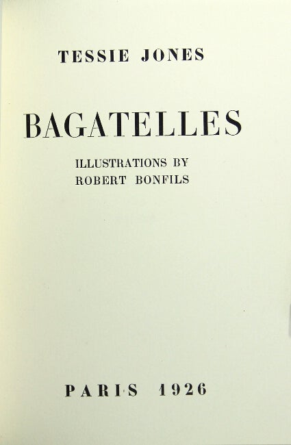 Item #20993 Bagatelles. Illustrations by Robert Bonfils. Tessie Jones.