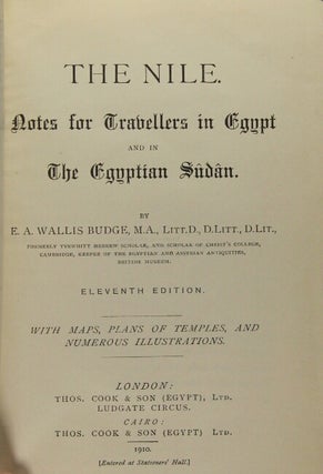 The Nile. Notes for travellers in Egypt and in the Egyptian Sudan.