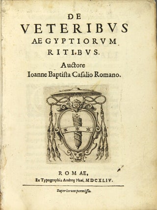 De veteribus Aeqyptiorum ritibus