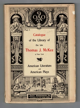 Item #21912 Catalogue of the library of the late Thomas J. McKee