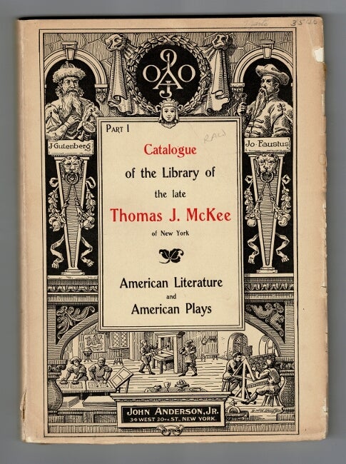 Item #21912 Catalogue of the library of the late Thomas J. McKee.