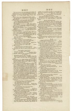 Item #22035 An original leaf from a copy of the first edition of … A Dictionary of the English...