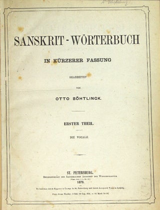 Sanskrit-wörterbuch in kürzerer fassung