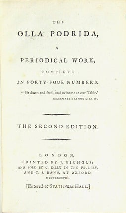 Olla podrida, a periodical work, complete in forty-four numbers. The second edition