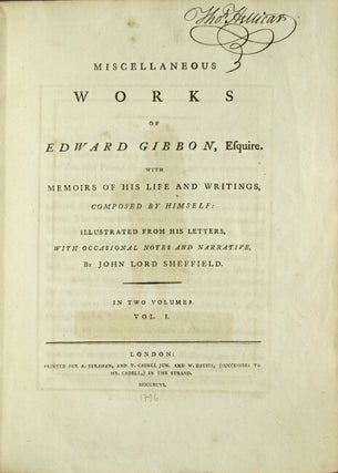 Item #23989 Miscellaneous works ... with memoirs of his life and writings, composed by himself:...