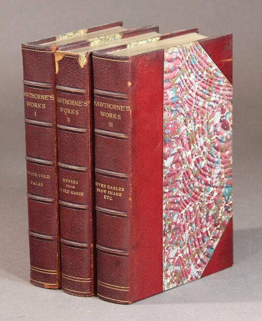 Item #24593 The works … with introductory notes by George Parsons Lathrop, and Nathaniel Hawthorne and his Wife, a biography by Julian Hawthrone. Illustrated with engravings and etchings on steel. In fifteen volumes. NATHANIEL HAWTHORNE.