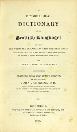 An etymological dictionary of the Scottish language … abridged from the quarto edition…