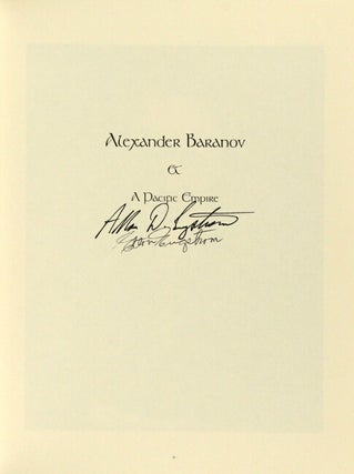 Alexander Baranov & a Pacific empire.