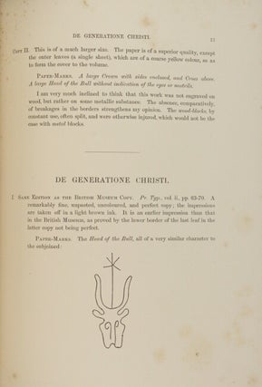 Memoranda relating to the block-books preserved in the Bibliotheque Imperiale, Paris, made October, mdccclviii.