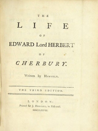 The life of Edward Lord Herbert of Cherbury. The third edition.