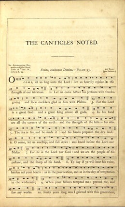 The canticles noted.
