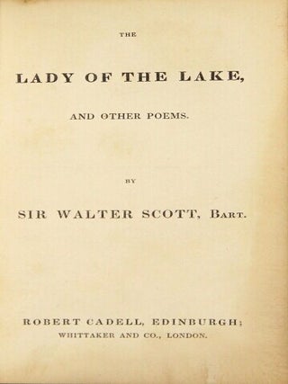 The lady of the lake, and other poems.