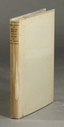 Item #26758 Bibliography of William Hazlitt. GEOFFREY KEYNES