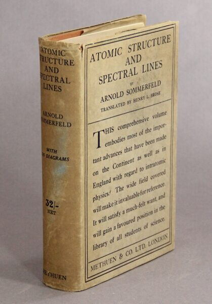 Livre Rare : Sommerfeld "La Constitution De L'Atome Et Les Raies Spectrales" - 1923 Physique