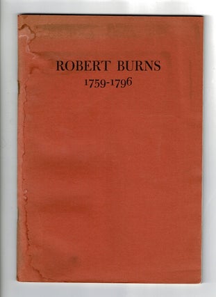 Item #27686 Robert Burns 1759-1796. A collection of original manuscripts, autograph letters,...