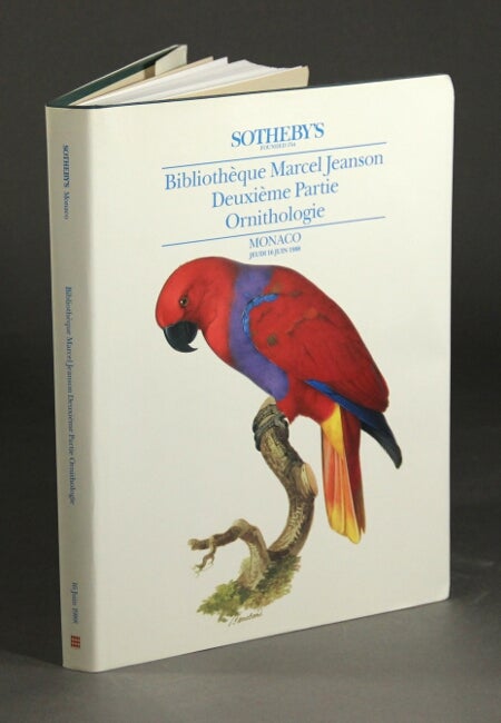 Item #27901 Bibliotheque Marcel Jeanson. Deuxieme partie: Ornithologie.