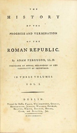 The history of the progress and termination of the Roman republic