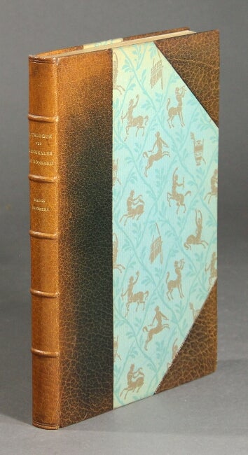 Item #28457 Catalogue d'une collection unique des éditions originales de Ronsard. SEYMOUR DE RICCI.