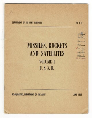 Item #28582 Missiles, rockets and satellites [later, Missiles, rockets, and space vehicles; later...