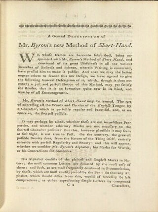 The universal English short-hand; or, the way of writing English, in the most easy, concise, regular, and beautiful manner